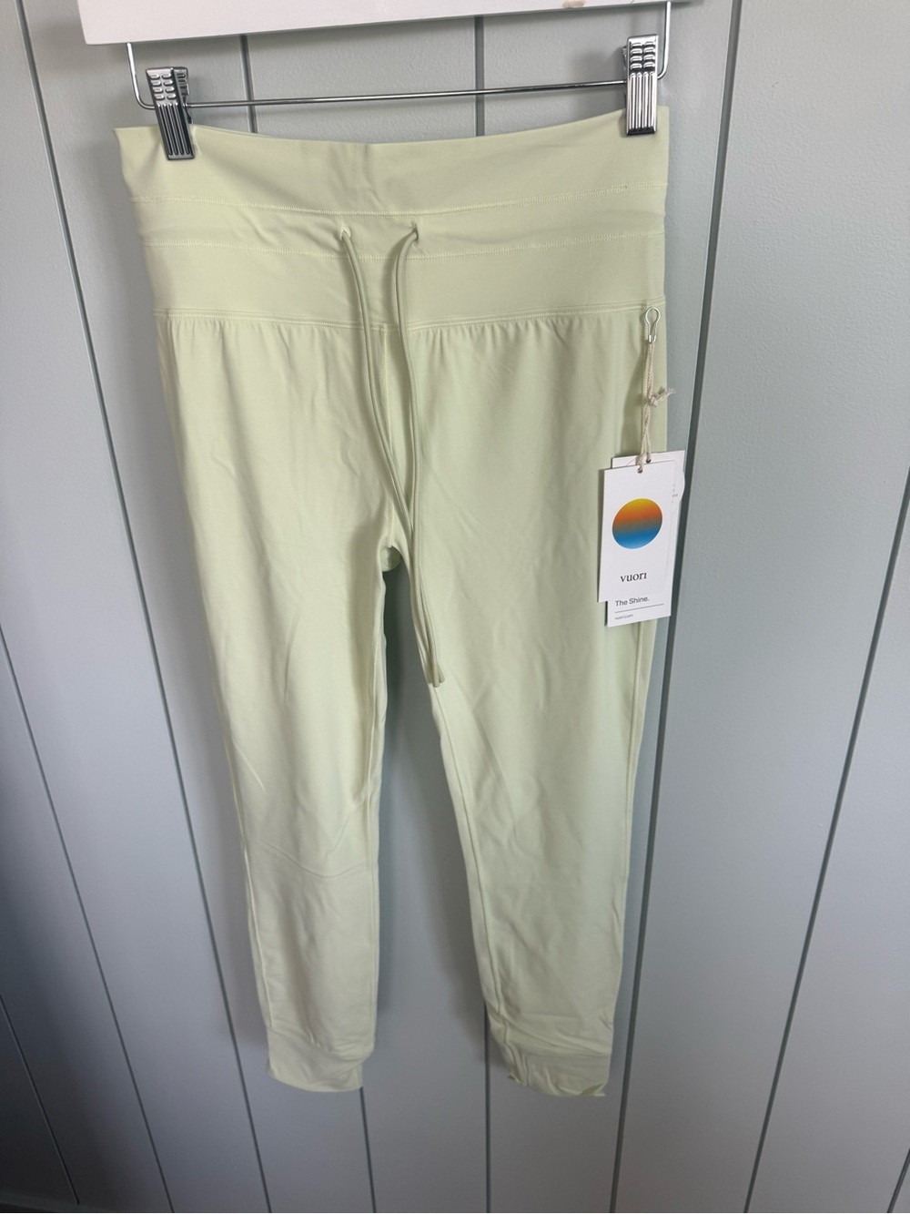 New Vuori Women’s Daily Form Leggings with Drawstring Size Large Lemongass